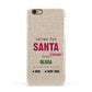 Letters to Santa Personalised Apple iPhone 6 3D Snap Case