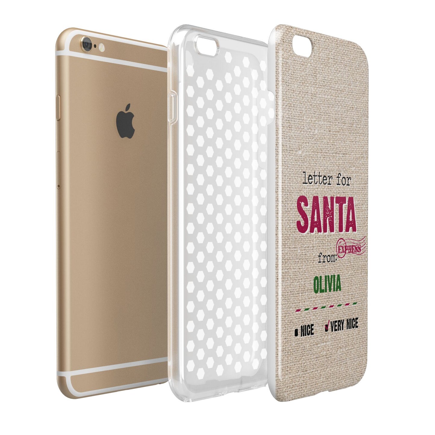 Letters to Santa Personalised Apple iPhone 6 Plus 3D Tough Case Expand Detail Image