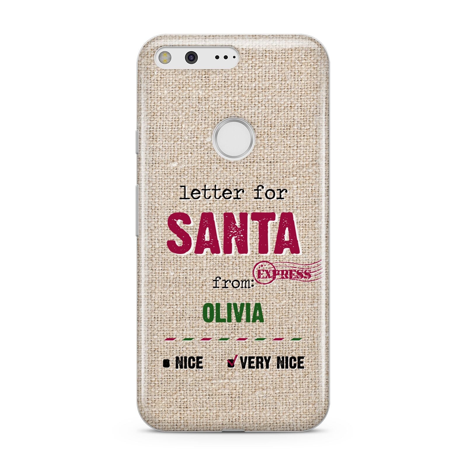 Letters to Santa Personalised Google Pixel Case