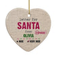 Letters to Santa Personalised Heart Decoration Back Image