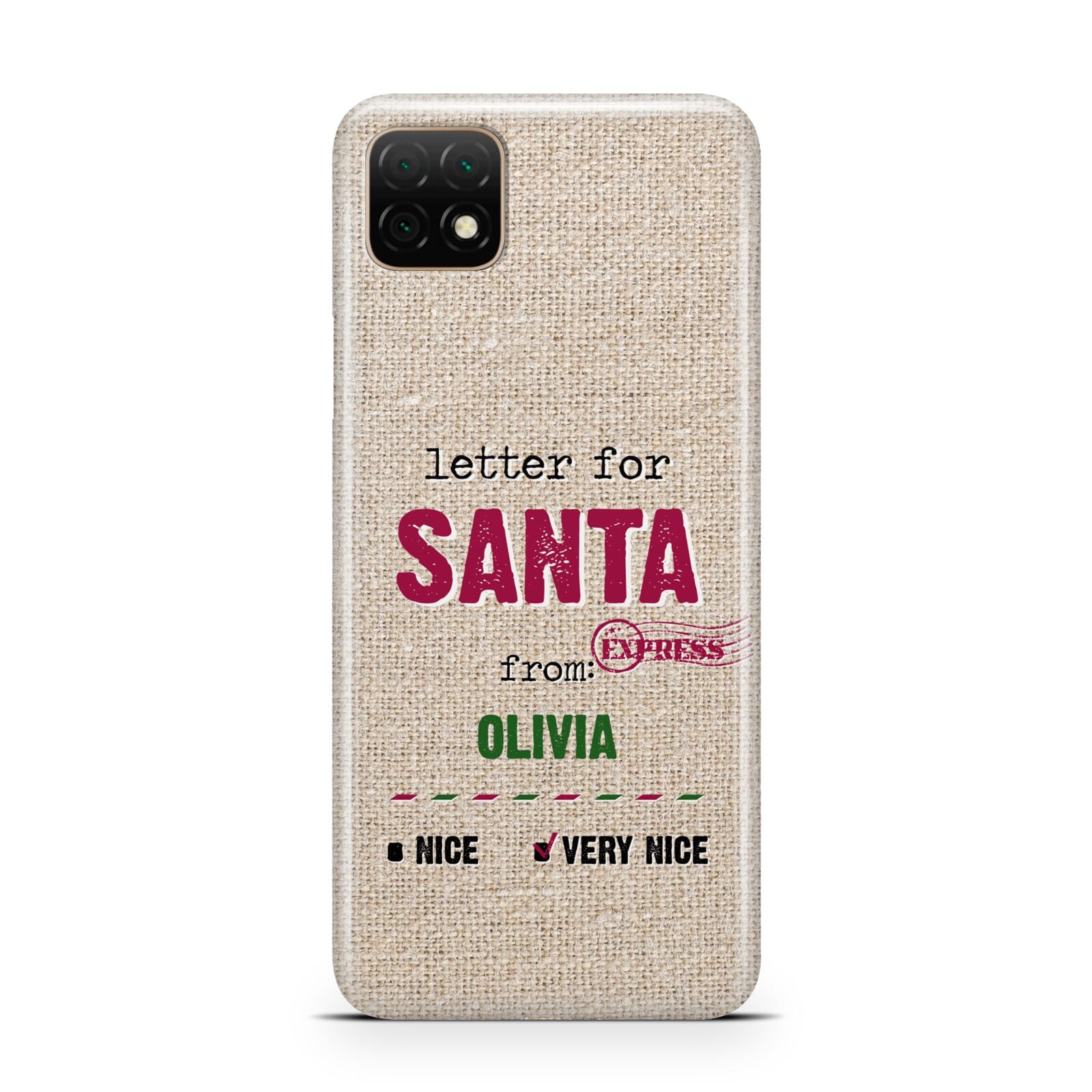 Letters to Santa Personalised Huawei Enjoy 20 Phone Case