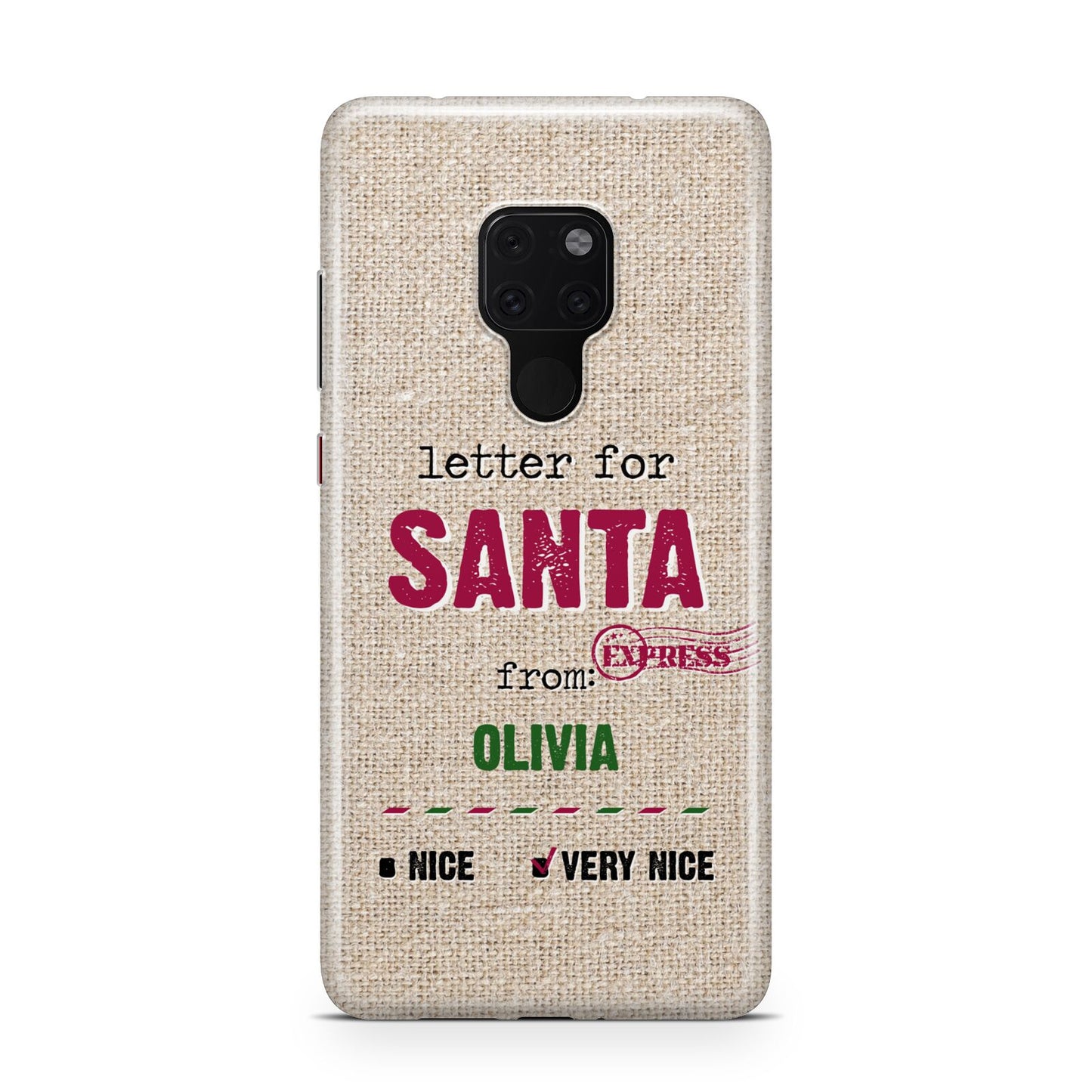 Letters to Santa Personalised Huawei Mate 20 Phone Case