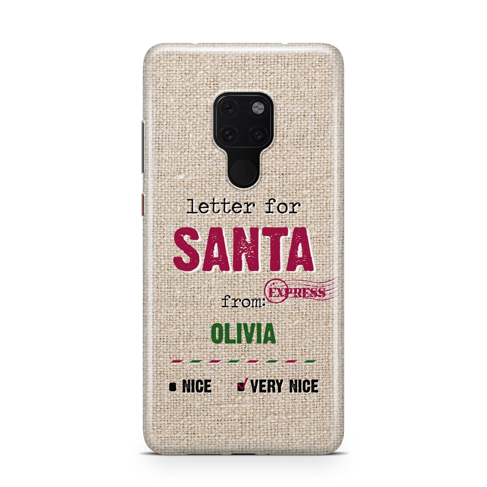 Letters to Santa Personalised Huawei Mate 20 Phone Case