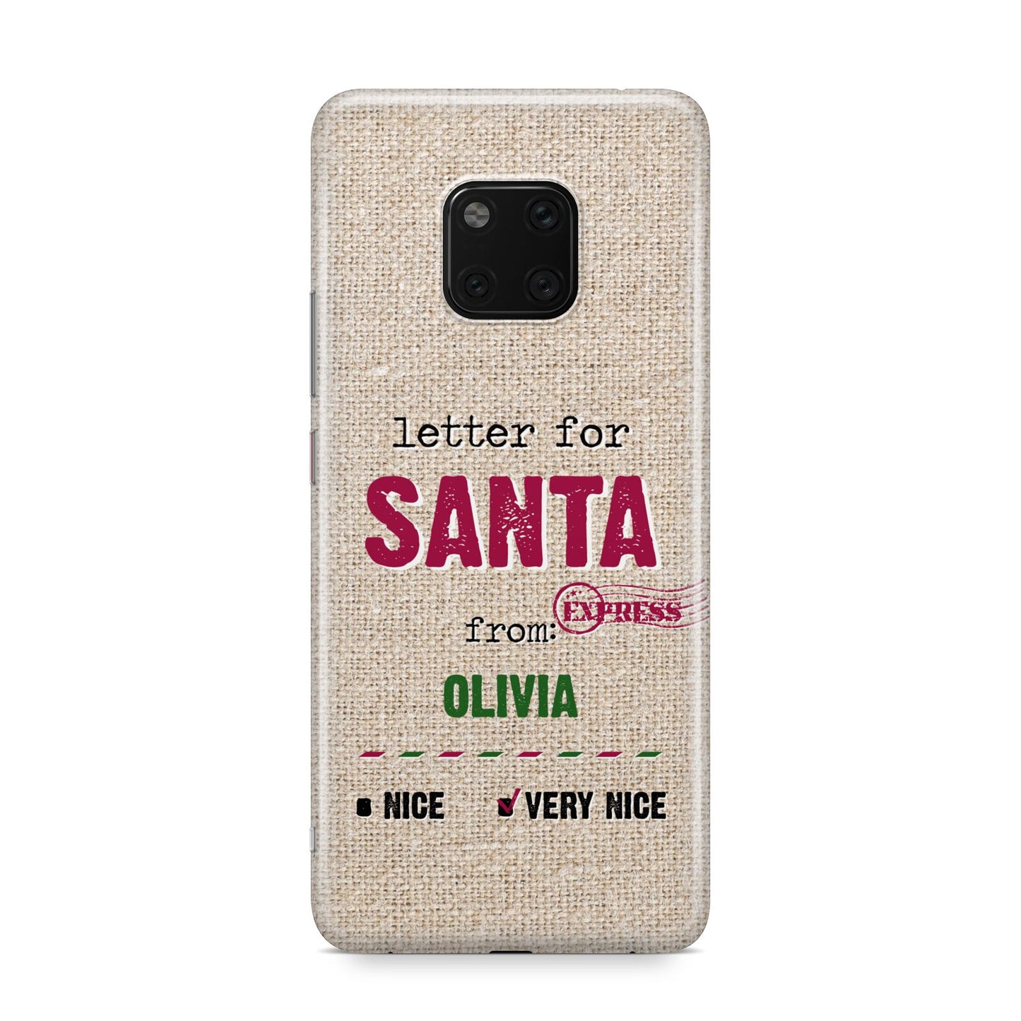 Letters to Santa Personalised Huawei Mate 20 Pro Phone Case