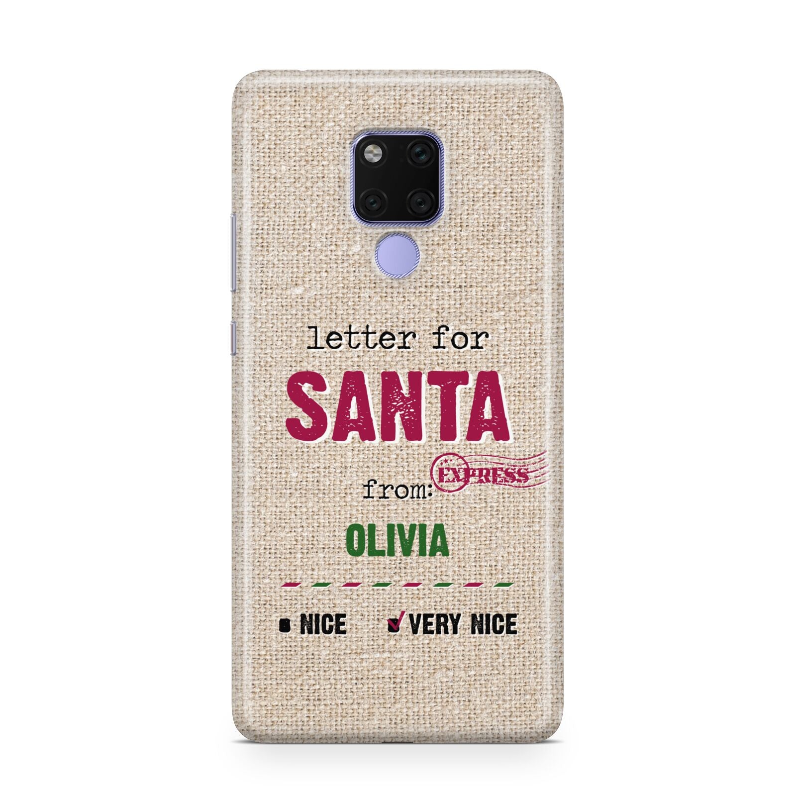 Letters to Santa Personalised Huawei Mate 20X Phone Case