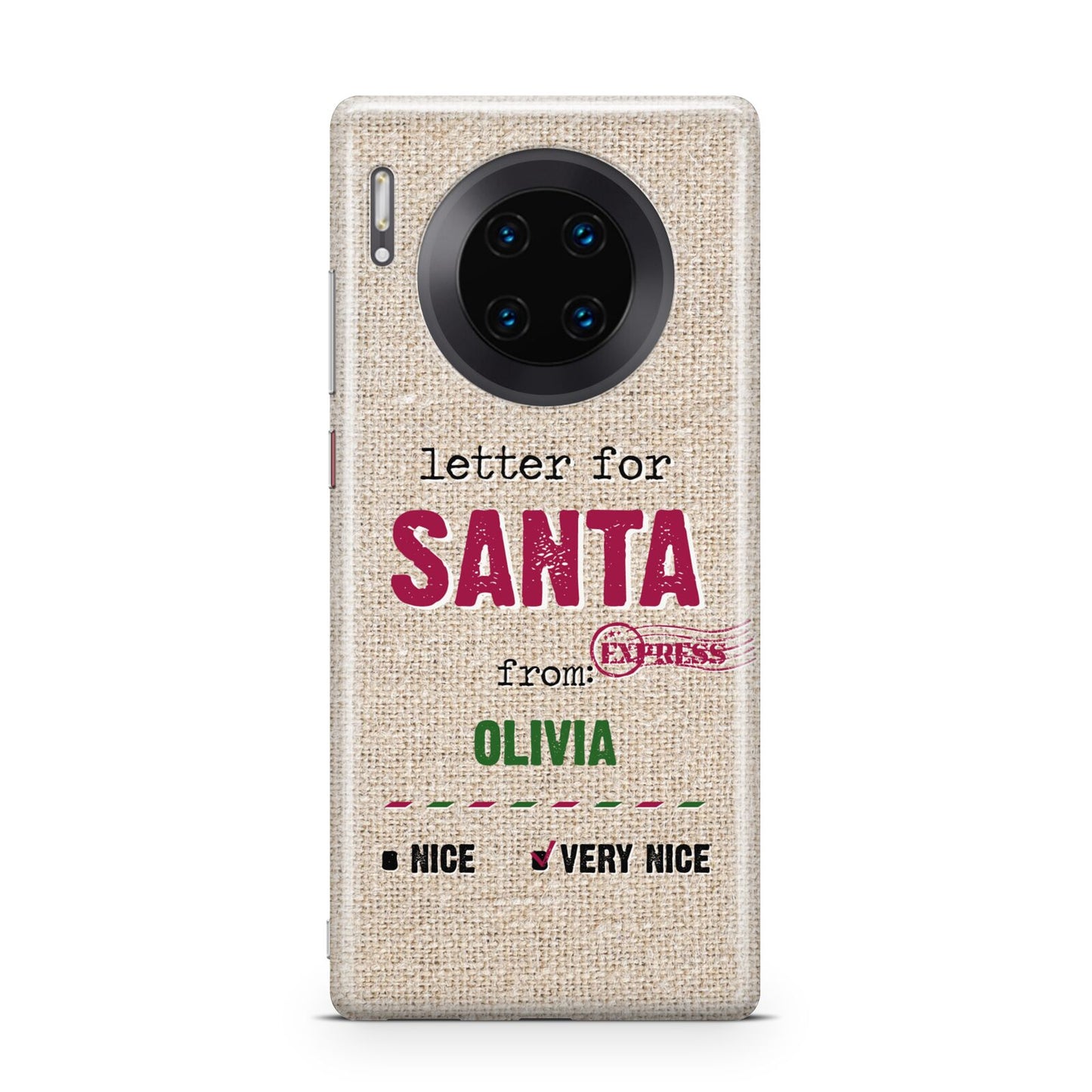 Letters to Santa Personalised Huawei Mate 30 Pro Phone Case