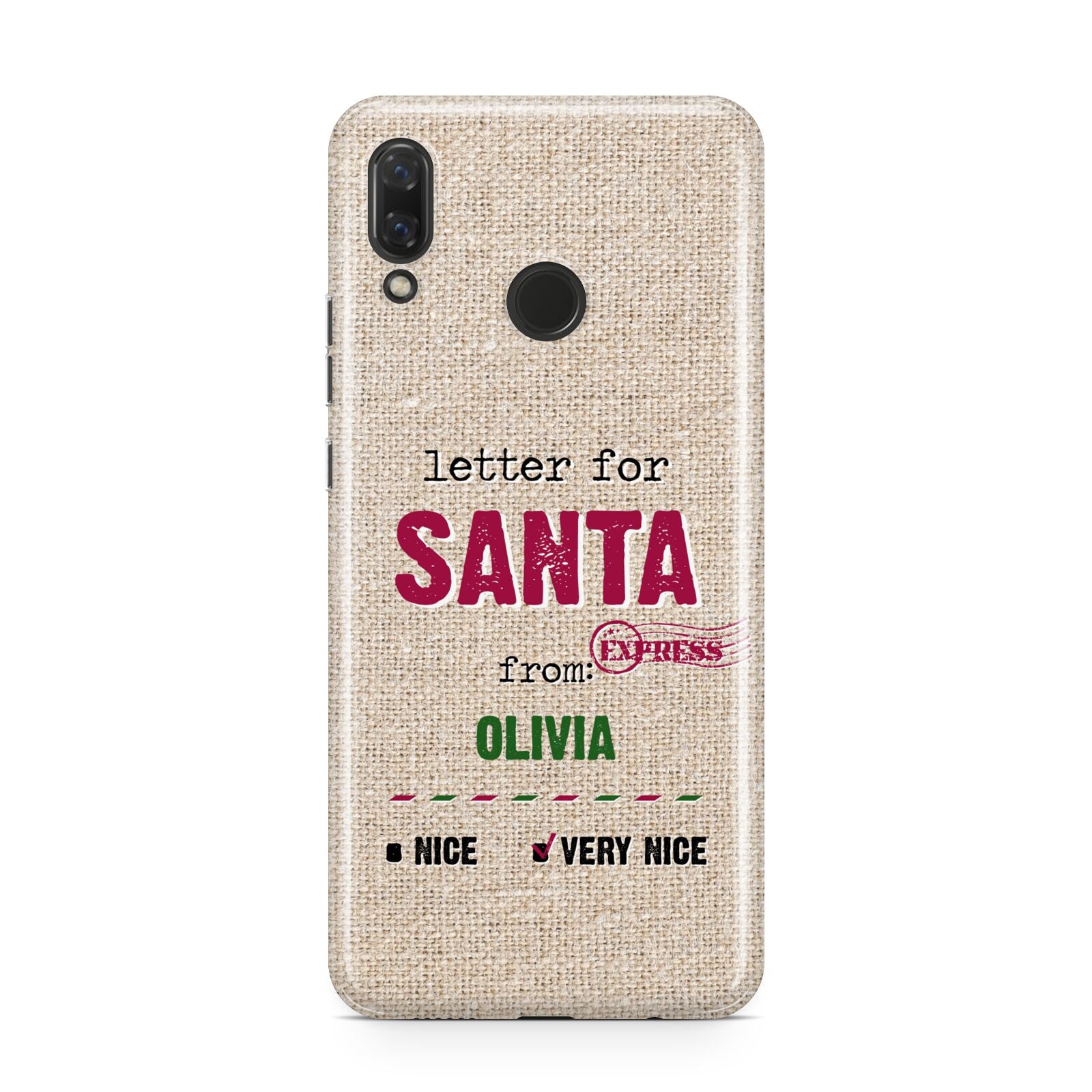 Letters to Santa Personalised Huawei Nova 3 Phone Case