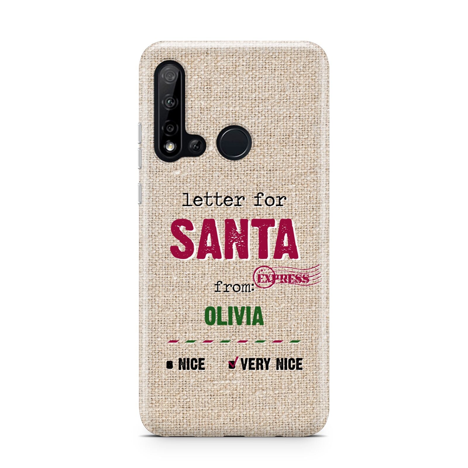 Letters to Santa Personalised Huawei P20 Lite 5G Phone Case