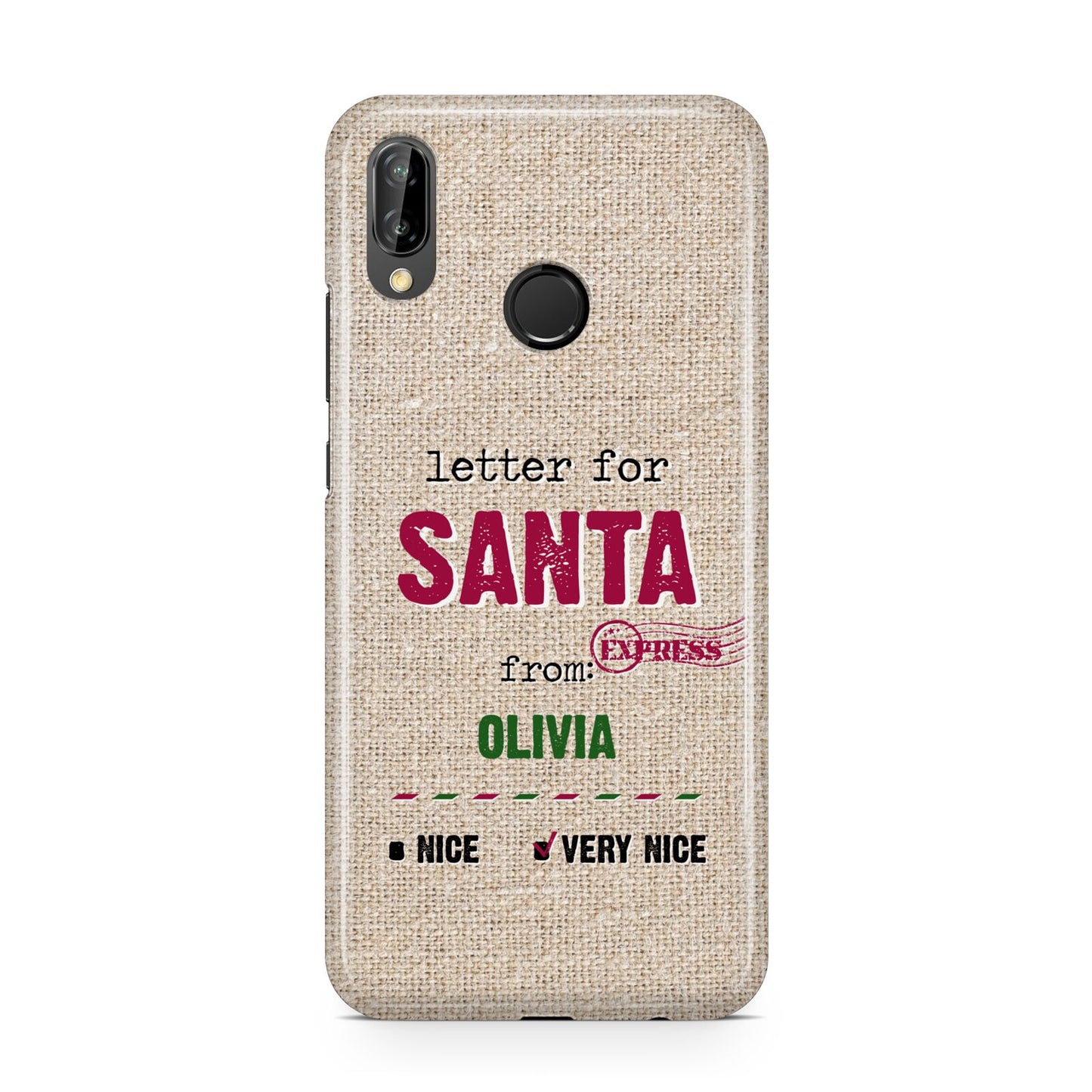 Letters to Santa Personalised Huawei P20 Lite Phone Case