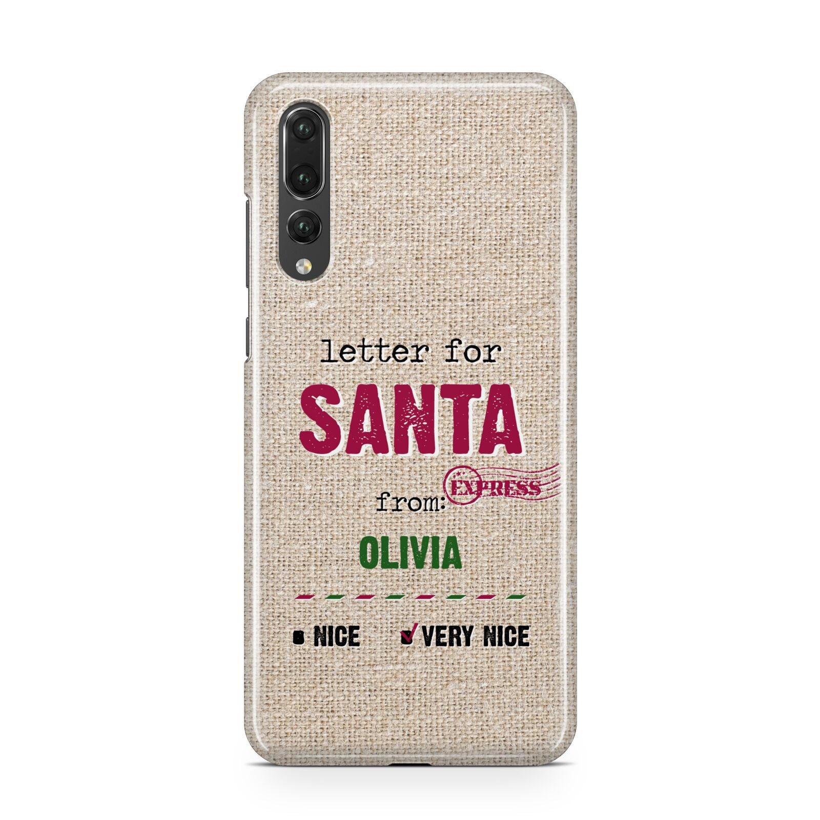 Letters to Santa Personalised Huawei P20 Pro Phone Case