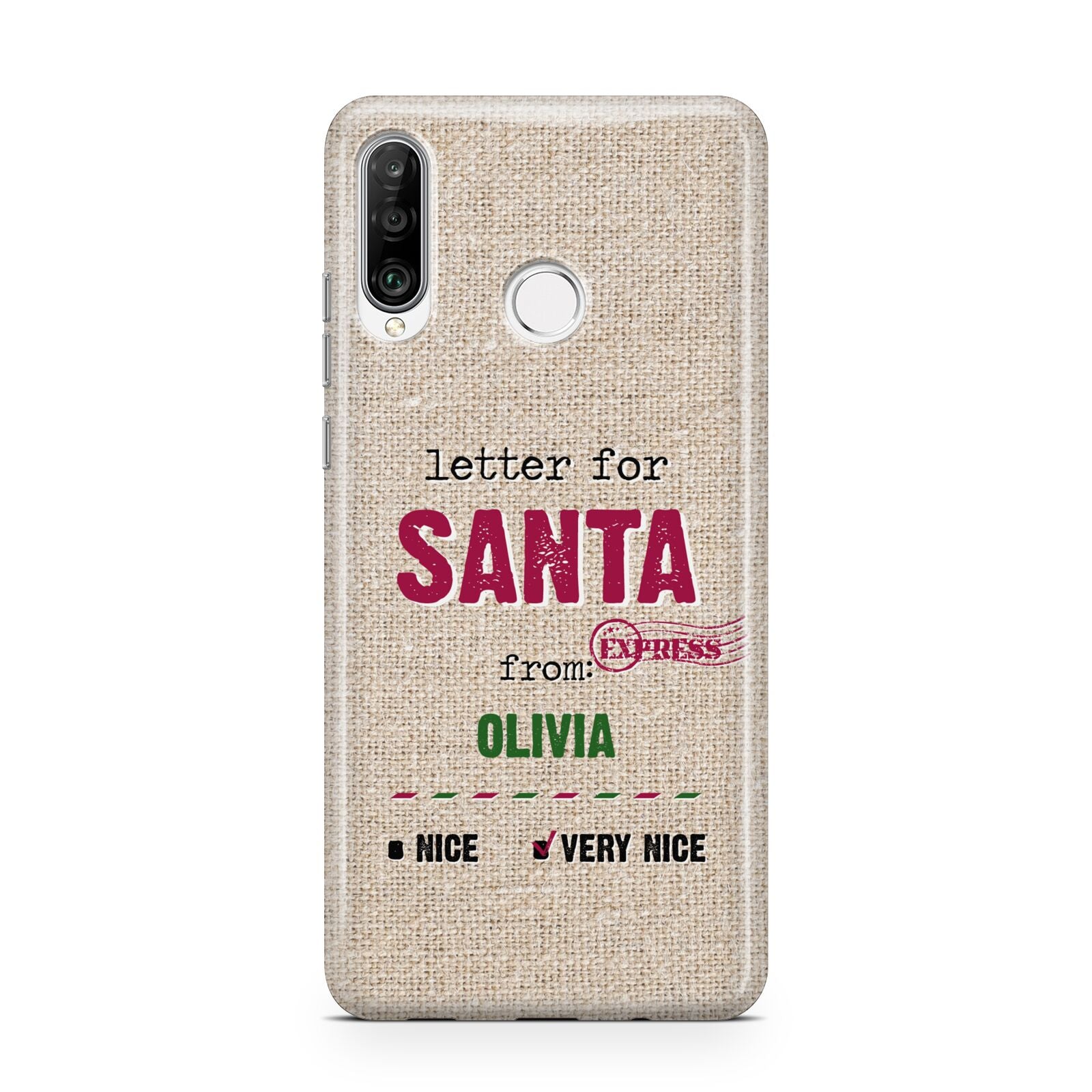 Letters to Santa Personalised Huawei P30 Lite Phone Case