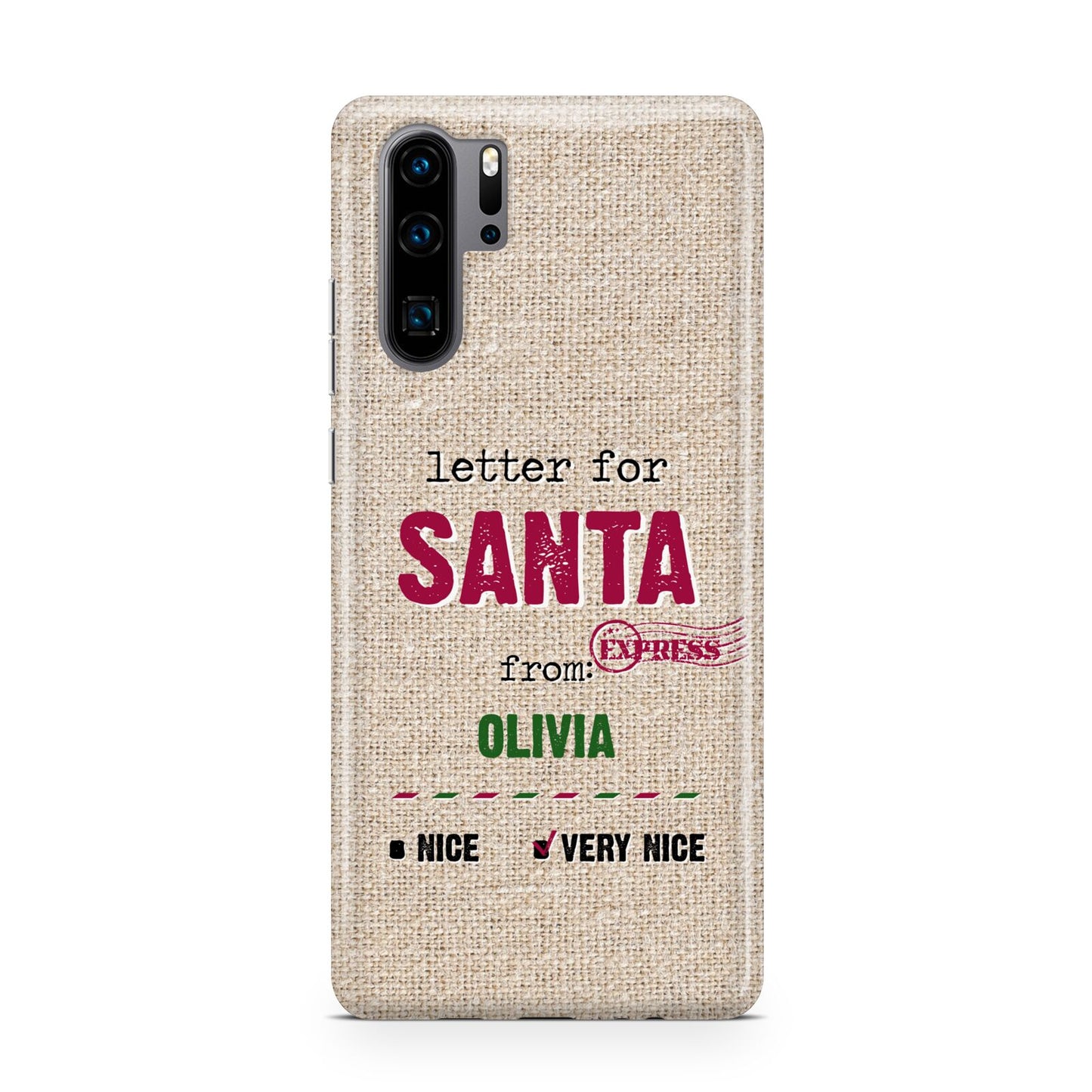 Letters to Santa Personalised Huawei P30 Pro Phone Case