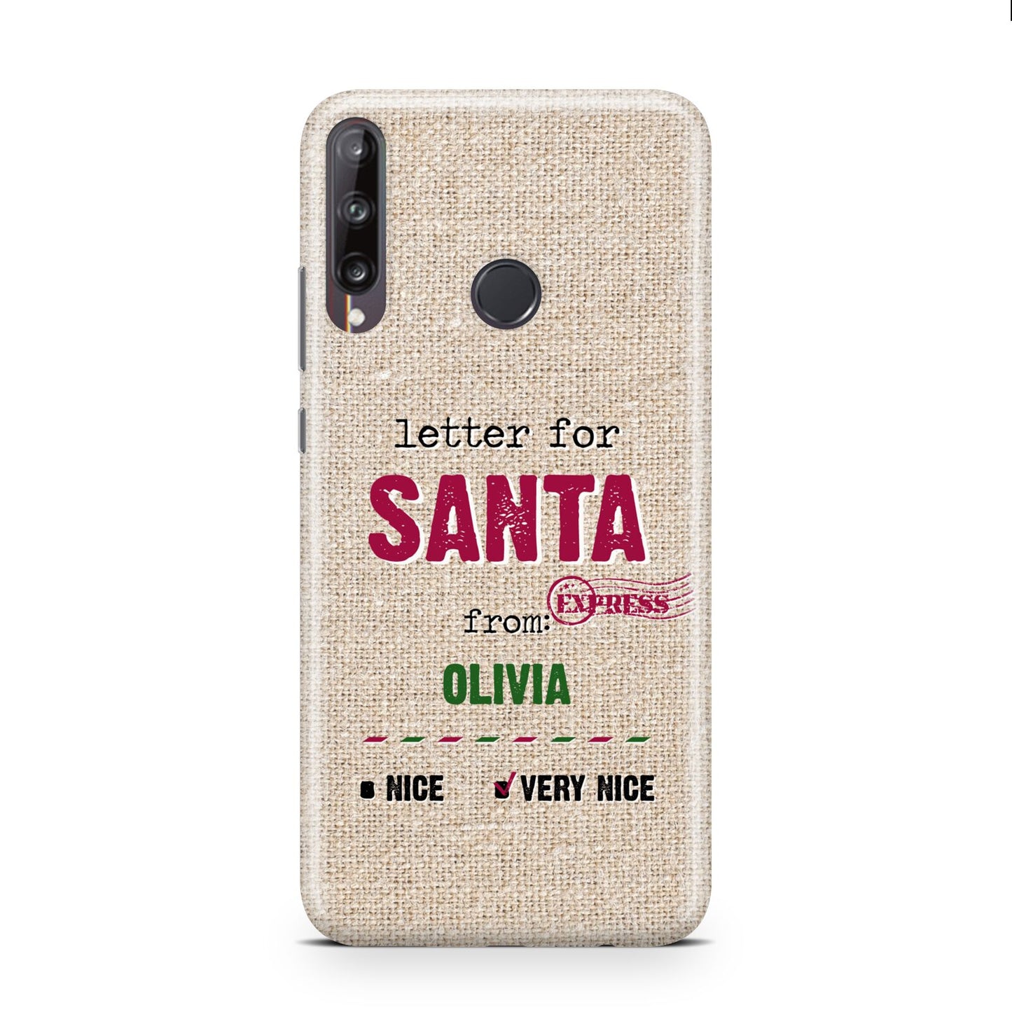 Letters to Santa Personalised Huawei P40 Lite E Phone Case