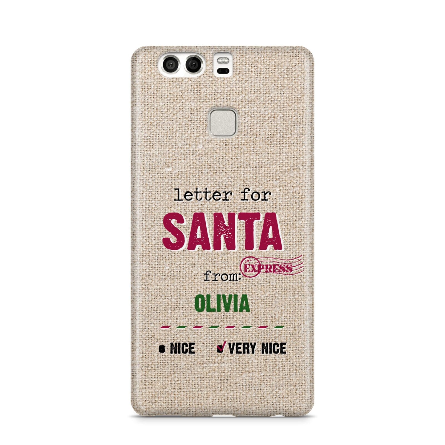 Letters to Santa Personalised Huawei P9 Case