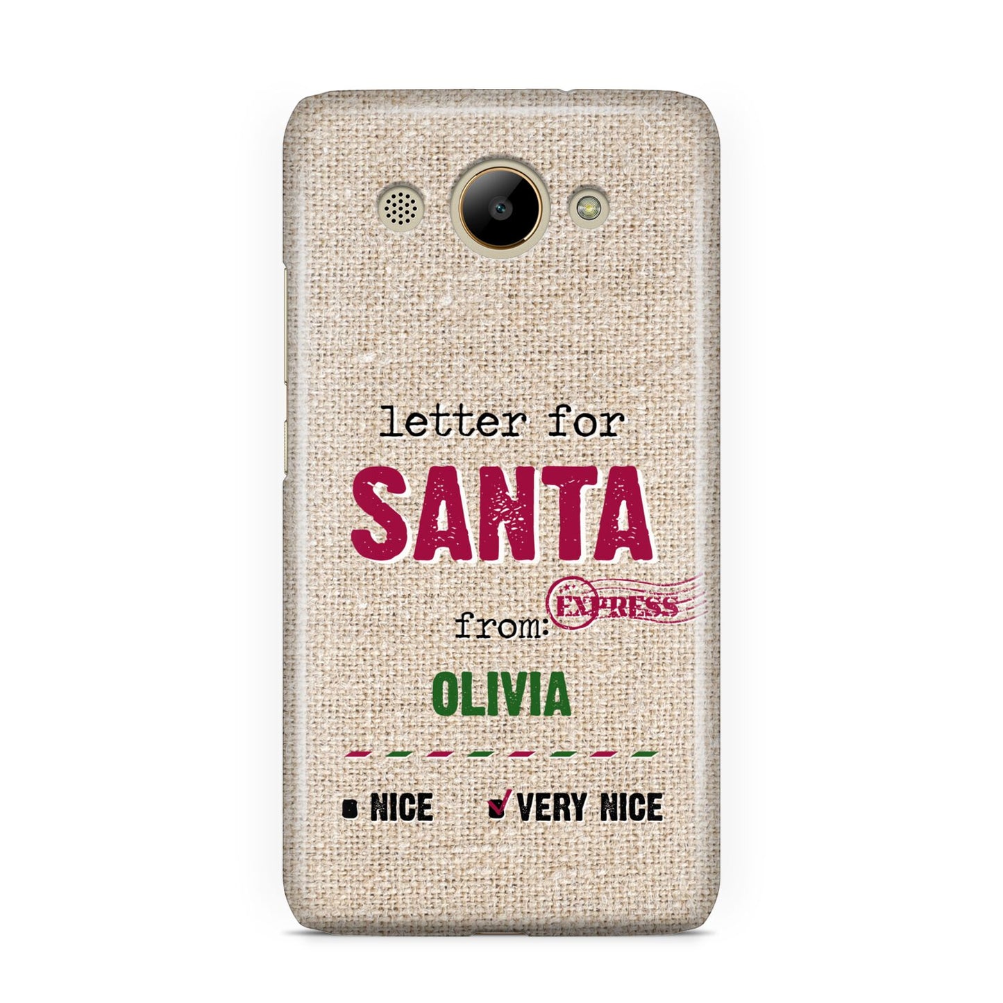 Letters to Santa Personalised Huawei Y3 2017