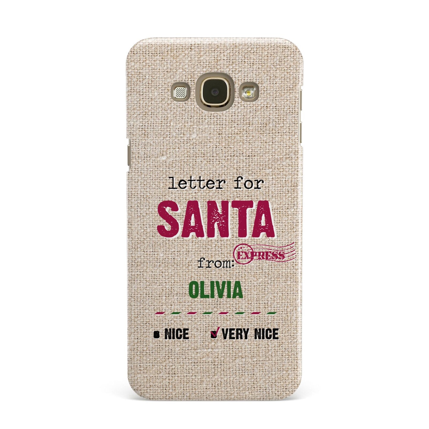 Letters to Santa Personalised Samsung Galaxy A8 Case