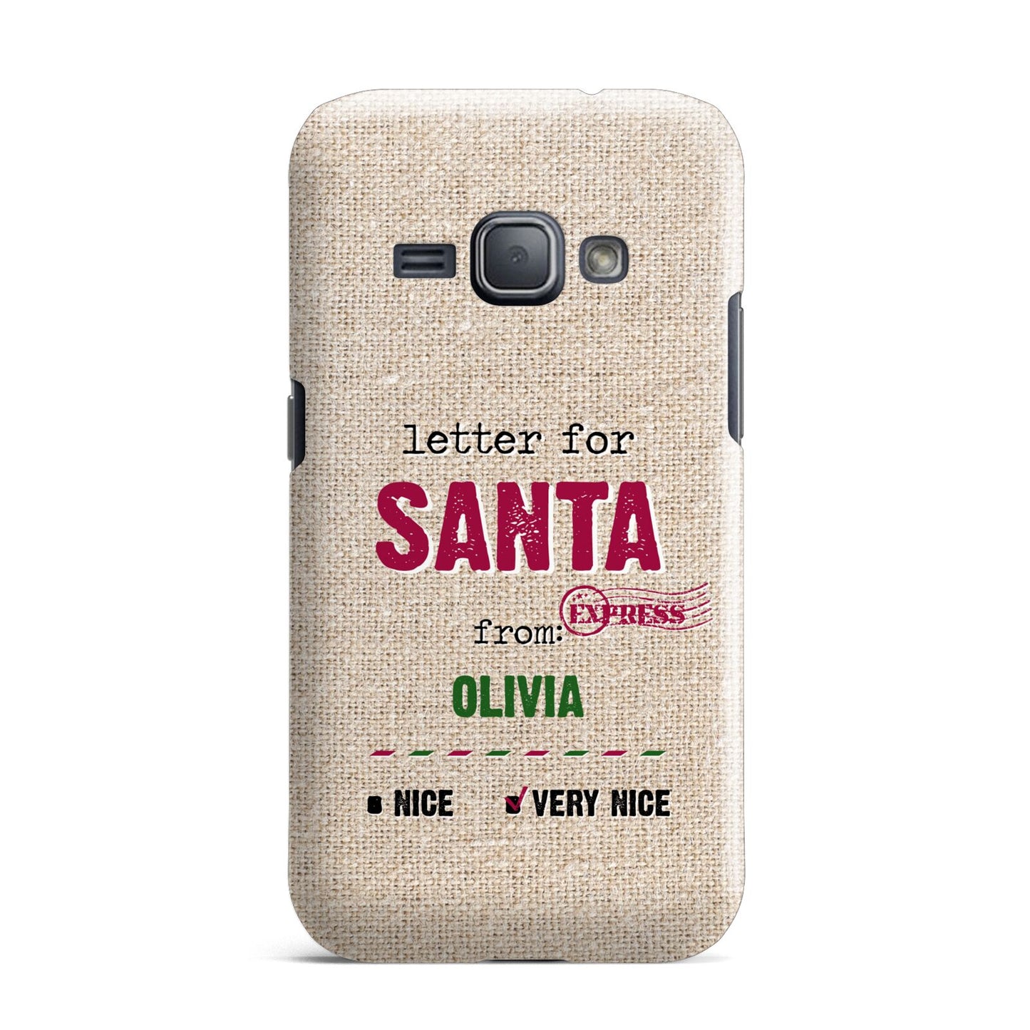 Letters to Santa Personalised Samsung Galaxy J1 2016 Case