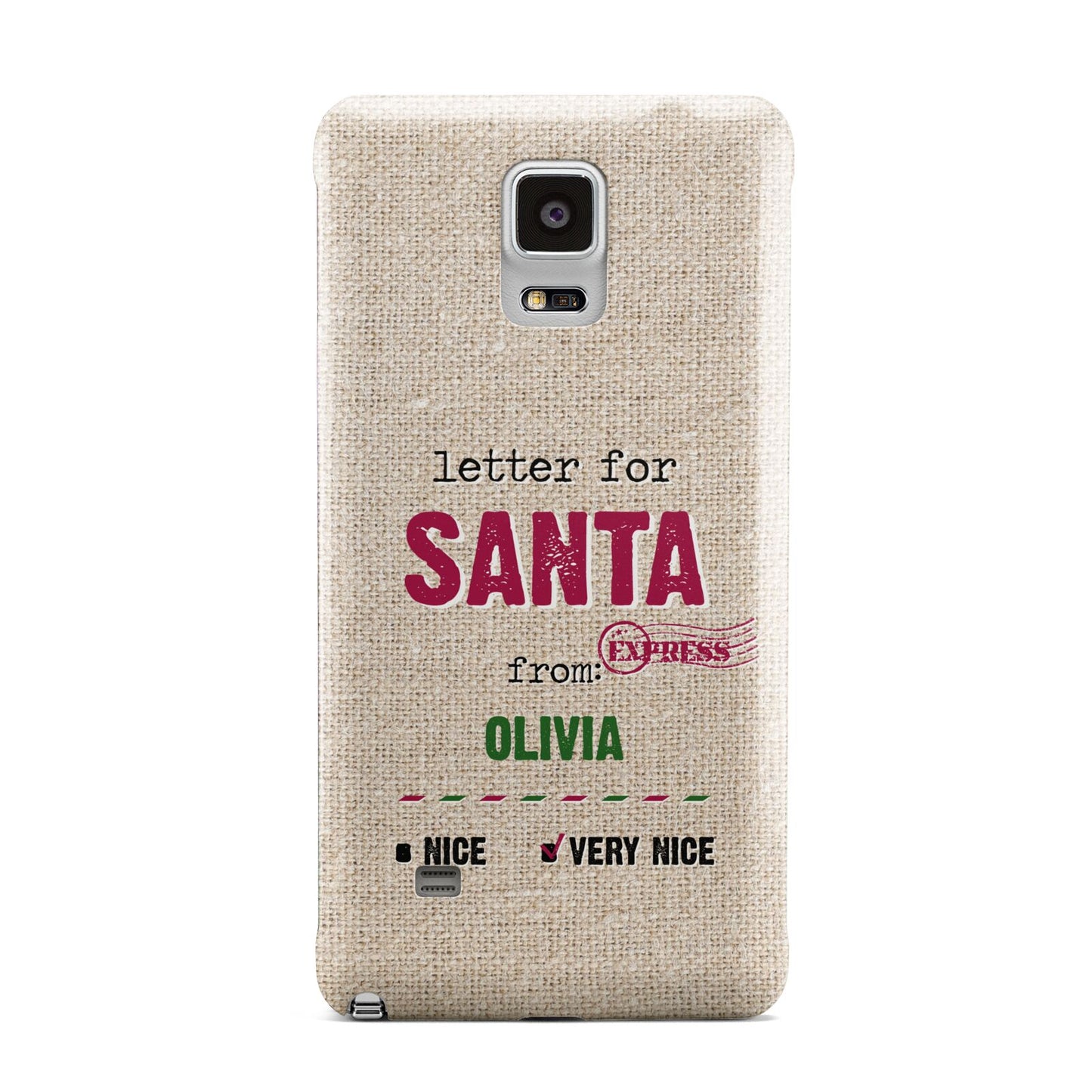 Letters to Santa Personalised Samsung Galaxy Note 4 Case