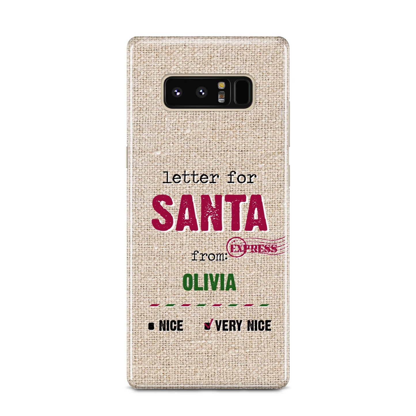 Letters to Santa Personalised Samsung Galaxy Note 8 Case