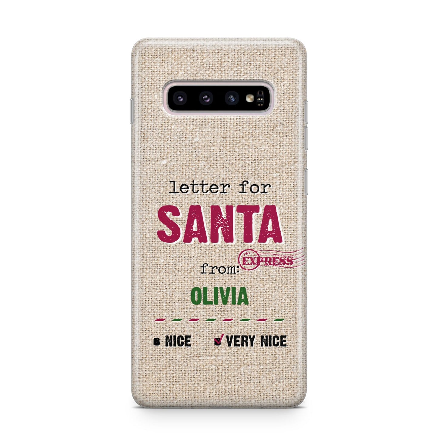 Letters to Santa Personalised Samsung Galaxy S10 Plus Case