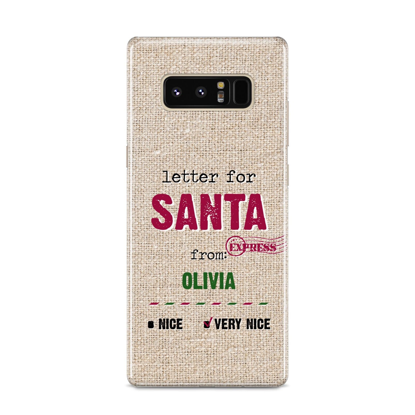 Letters to Santa Personalised Samsung Galaxy S8 Case