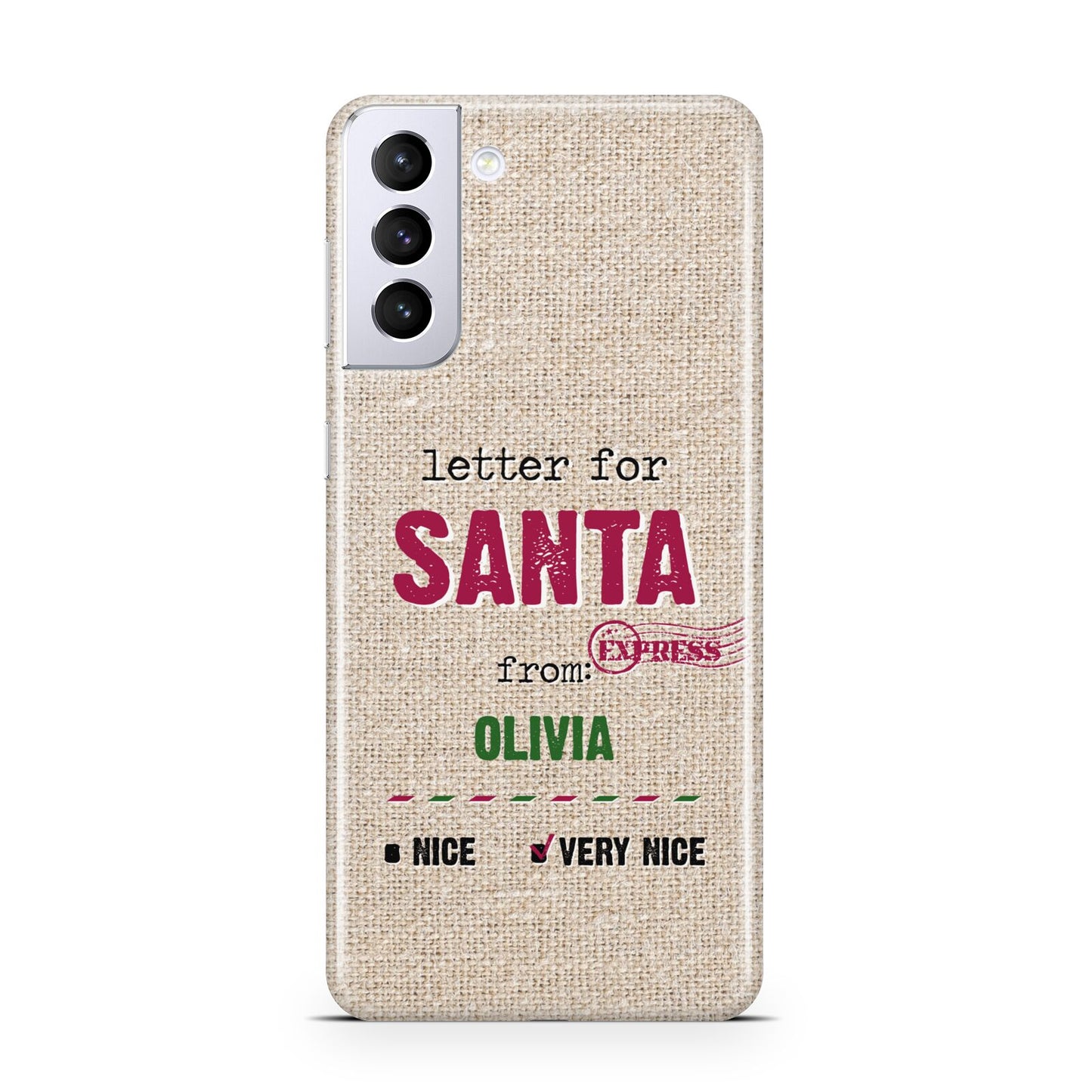 Letters to Santa Personalised Samsung S21 Plus Case