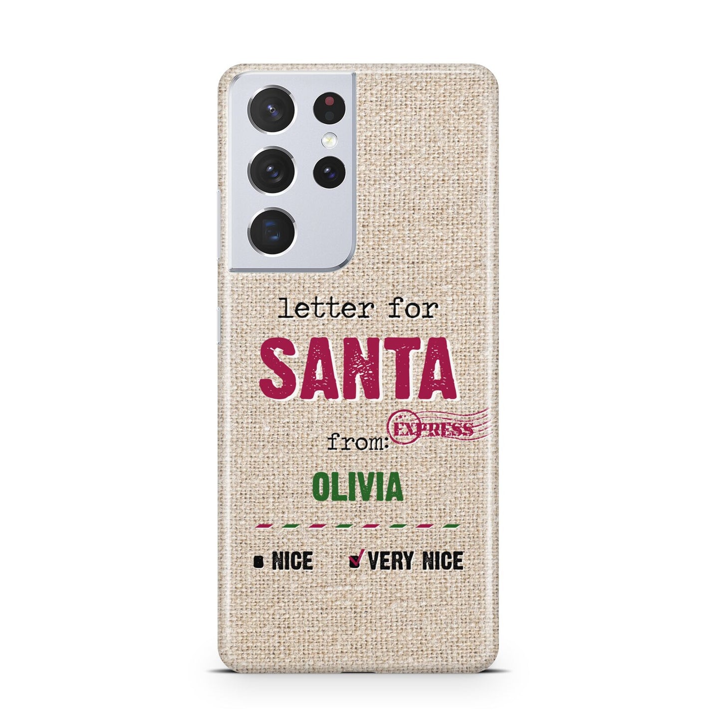 Letters to Santa Personalised Samsung S21 Ultra Case