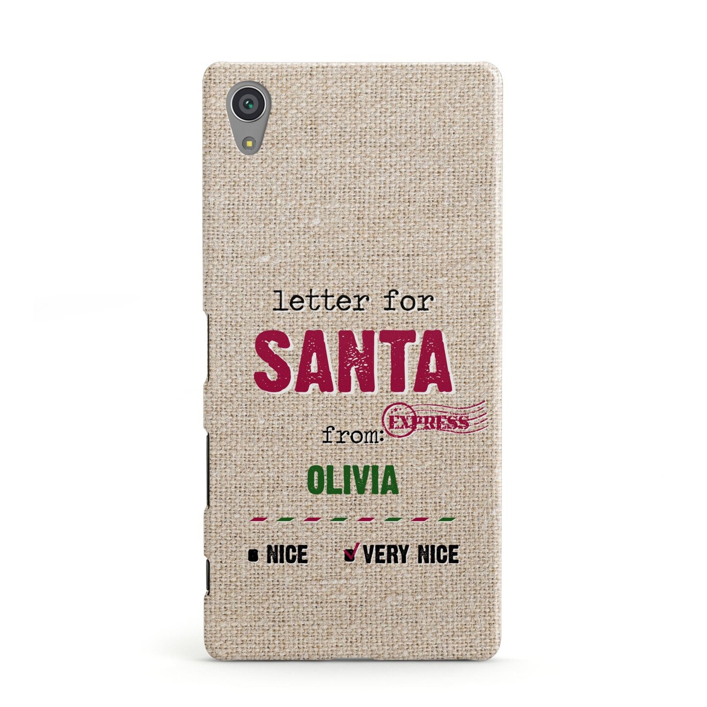 Letters to Santa Personalised Sony Xperia Case