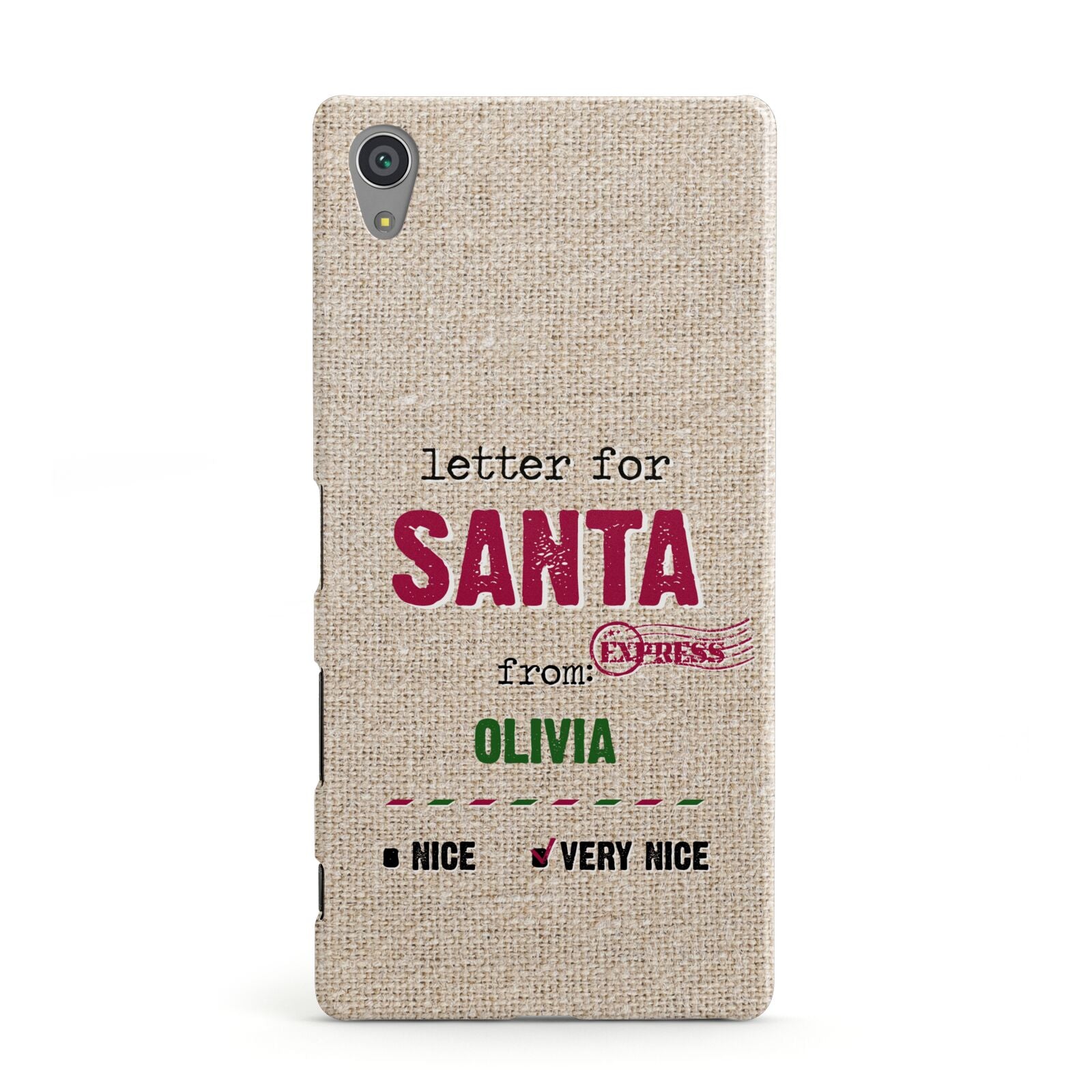 Letters to Santa Personalised Sony Xperia Case