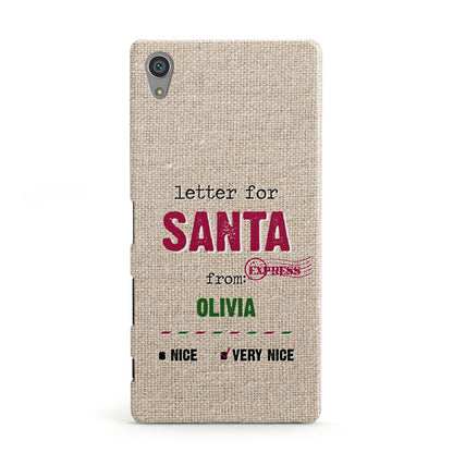 Letters to Santa Personalised Sony Xperia Case