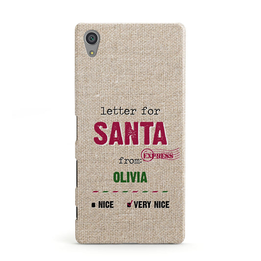 Letters to Santa Personalised Sony Xperia Case