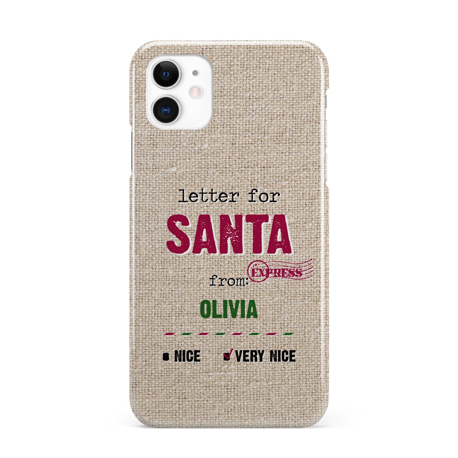 Letters to Santa Personalised iPhone 11 3D Snap Case
