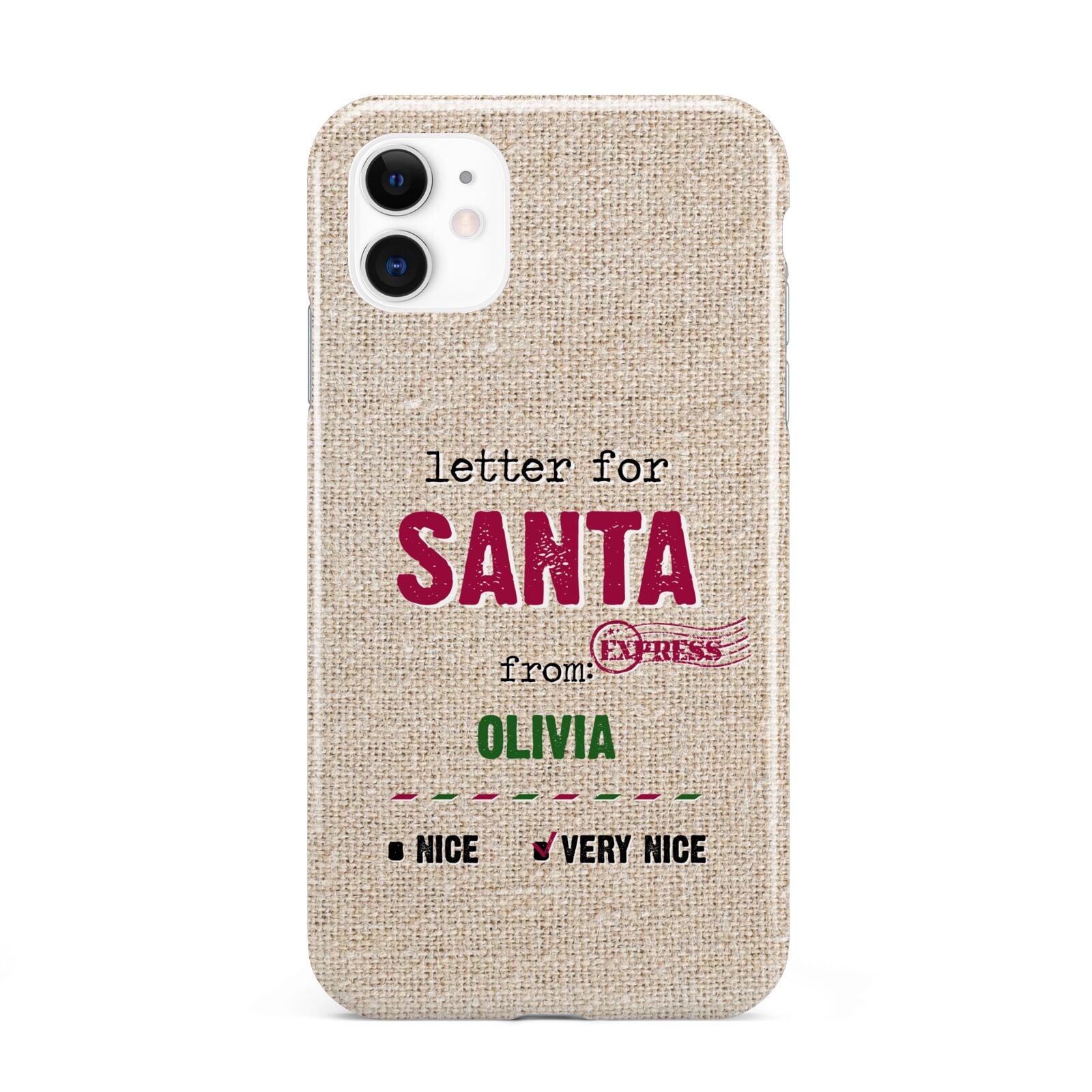 Letters to Santa Personalised iPhone 11 3D Tough Case