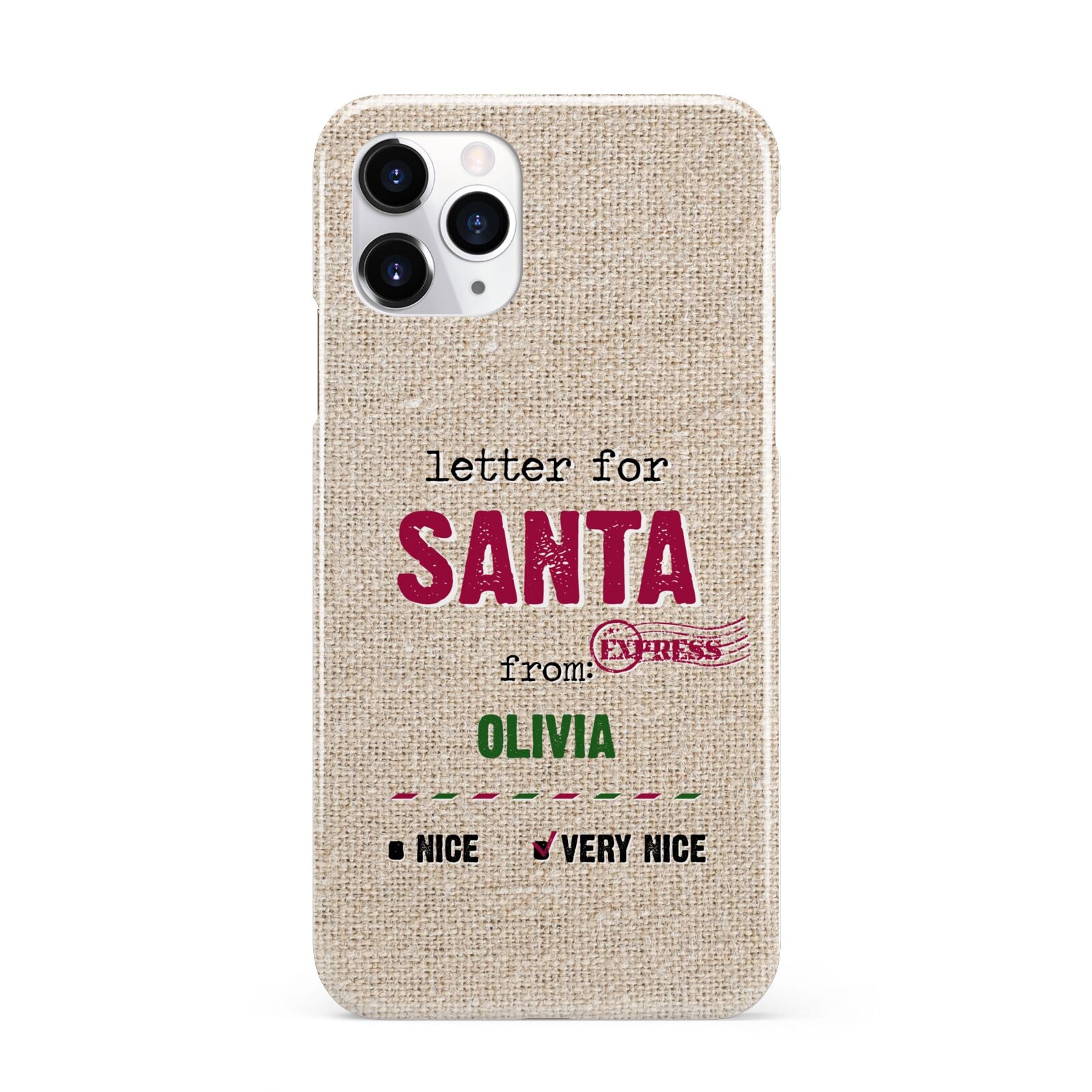 Letters to Santa Personalised iPhone 11 Pro 3D Snap Case