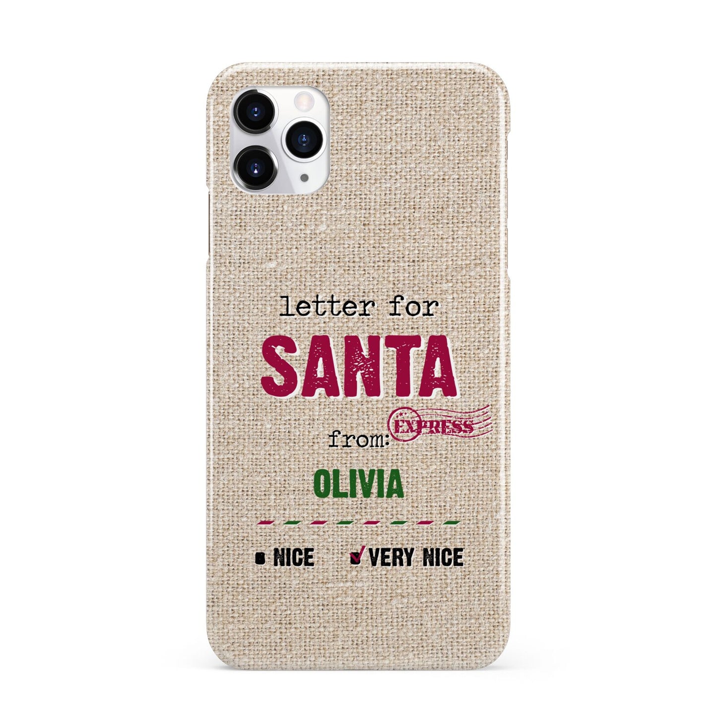 Letters to Santa Personalised iPhone 11 Pro Max 3D Snap Case