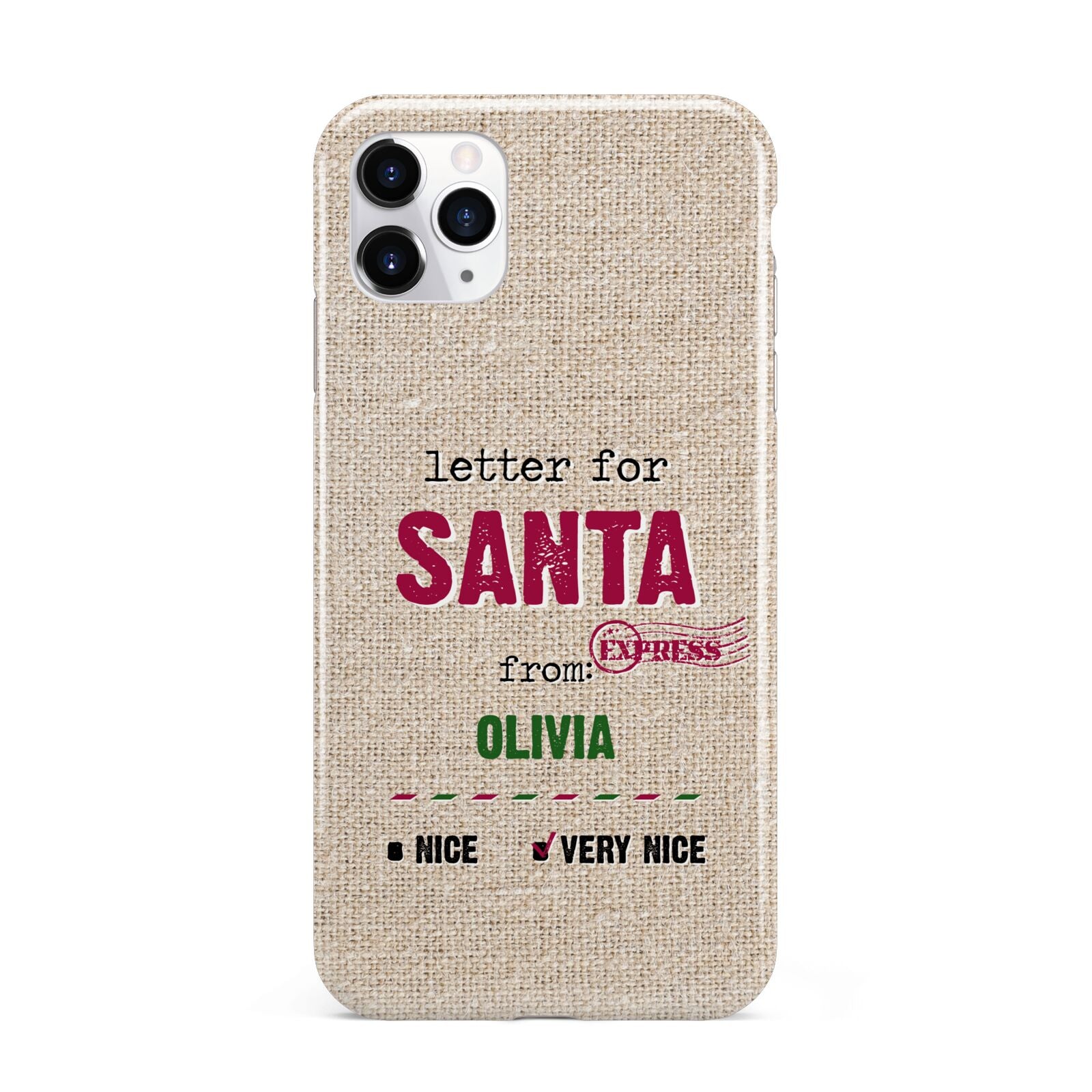 Letters to Santa Personalised iPhone 11 Pro Max 3D Tough Case