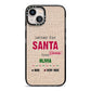 Letters to Santa Personalised iPhone 13 Black Impact Case on Silver phone
