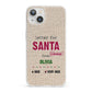 Letters to Santa Personalised iPhone 13 Clear Bumper Case