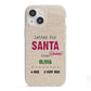 Letters to Santa Personalised iPhone 13 Mini TPU Impact Case with White Edges