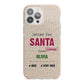 Letters to Santa Personalised iPhone 13 Pro Max TPU Impact Case with Pink Edges