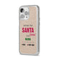 Letters to Santa Personalised iPhone 14 Pro Max Clear Tough Case Silver Angled Image