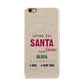 Letters to Santa Personalised iPhone 6 Plus 3D Snap Case on Gold Phone