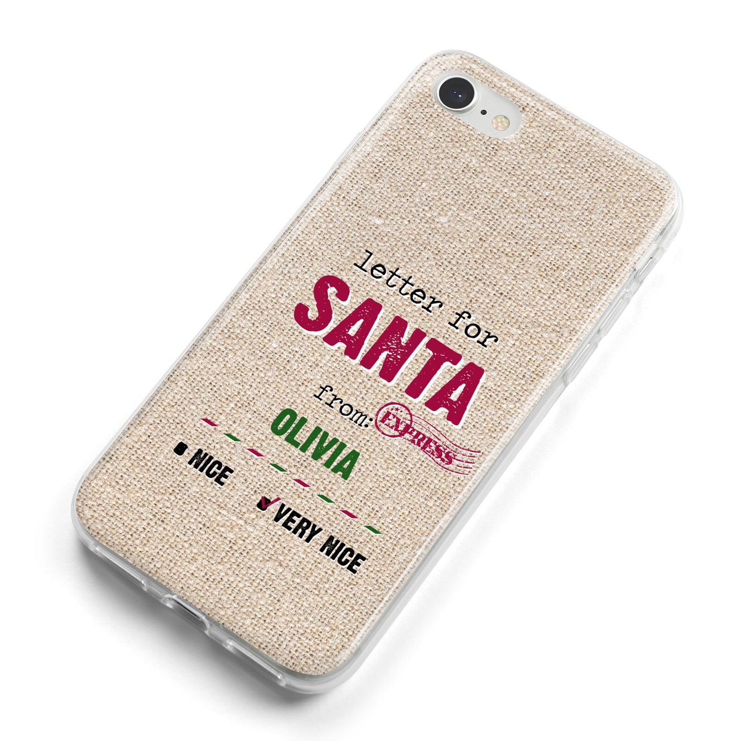 Letters to Santa Personalised iPhone 8 Bumper Case on Silver iPhone Alternative Image