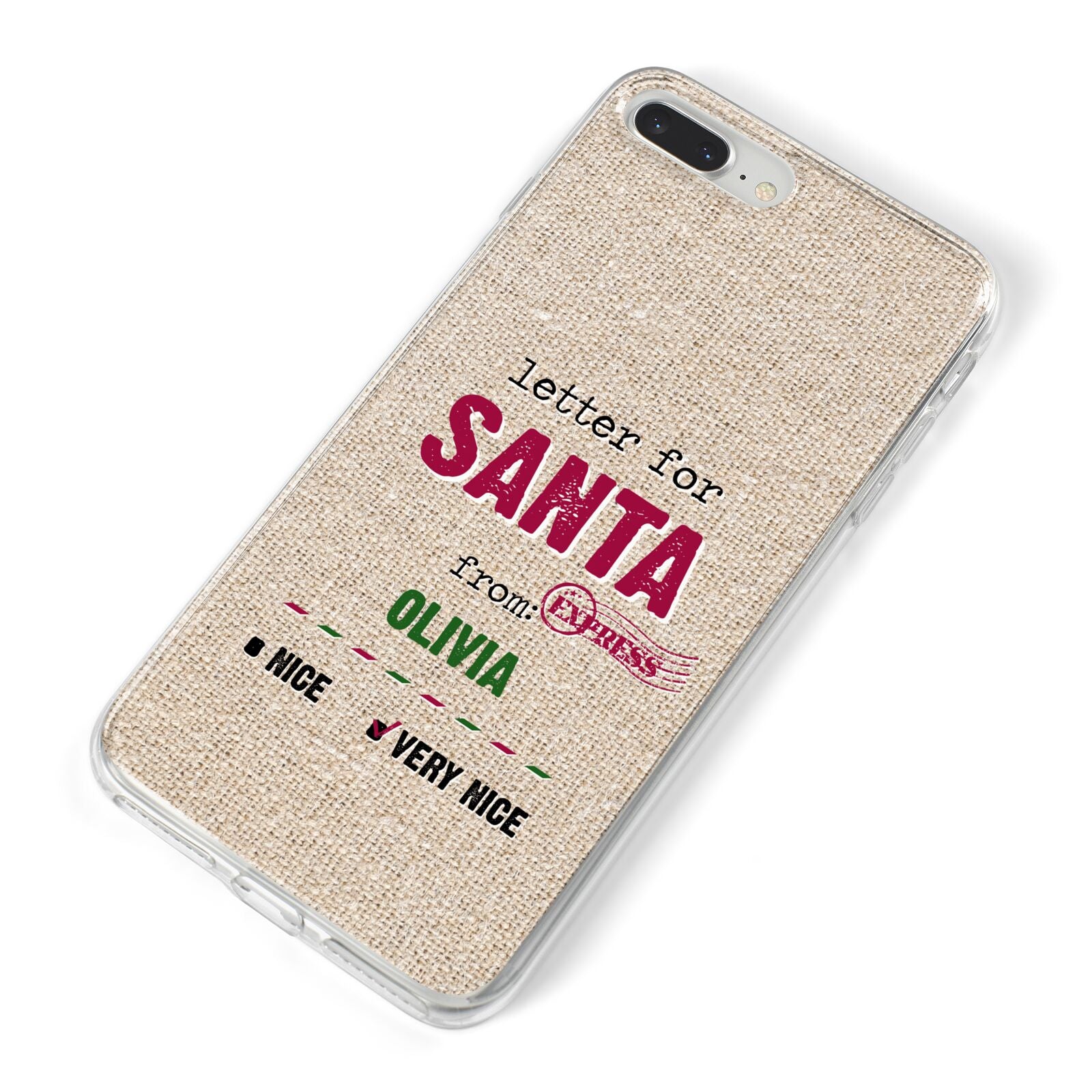 Letters to Santa Personalised iPhone 8 Plus Bumper Case on Silver iPhone Alternative Image