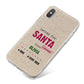 Letters to Santa Personalised iPhone X Bumper Case on Silver iPhone