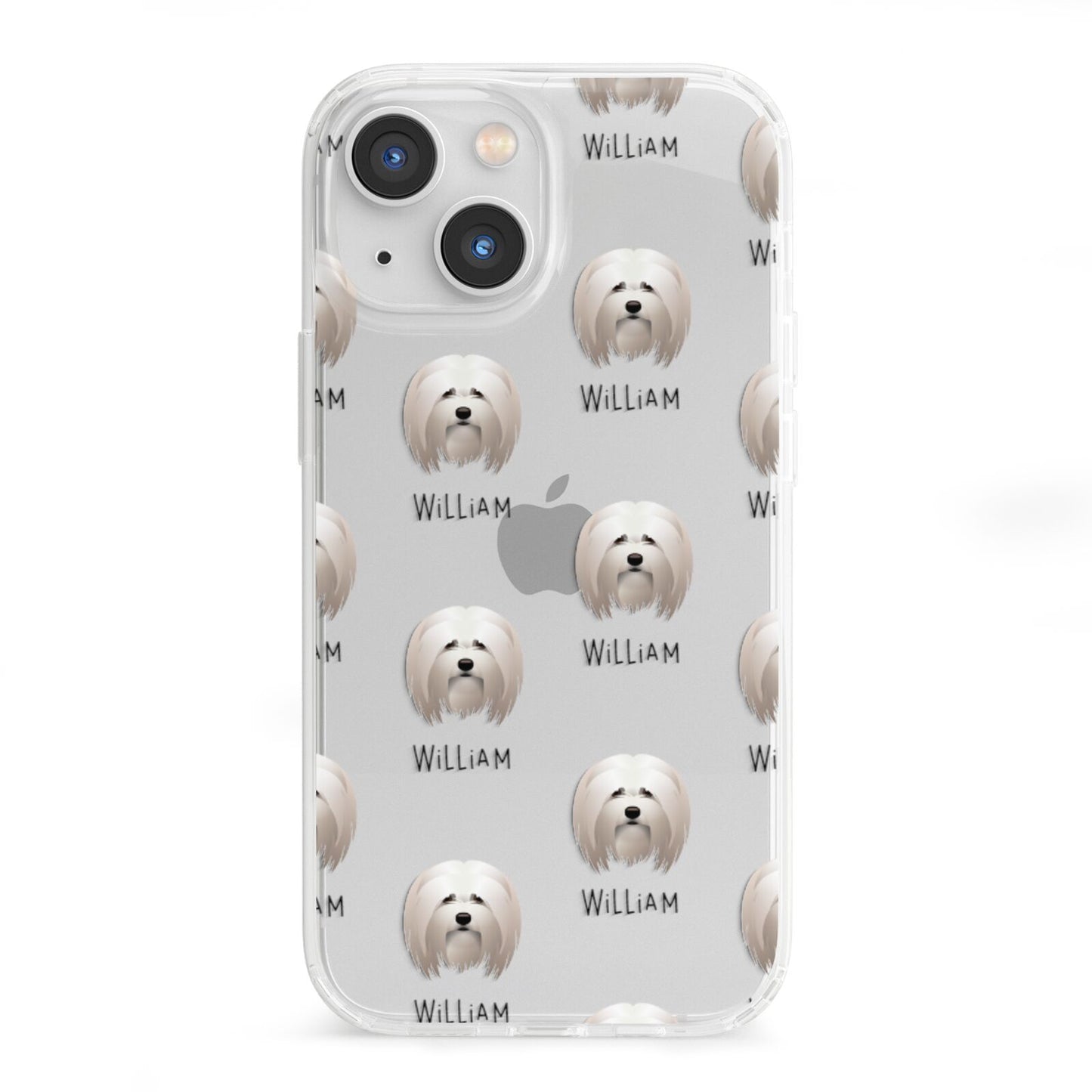 Lhasa Apso Icon with Name iPhone 13 Mini Clear Bumper Case