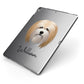 Lhasa Apso Personalised Apple iPad Case on Grey iPad Side View