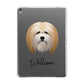 Lhasa Apso Personalised Apple iPad Grey Case