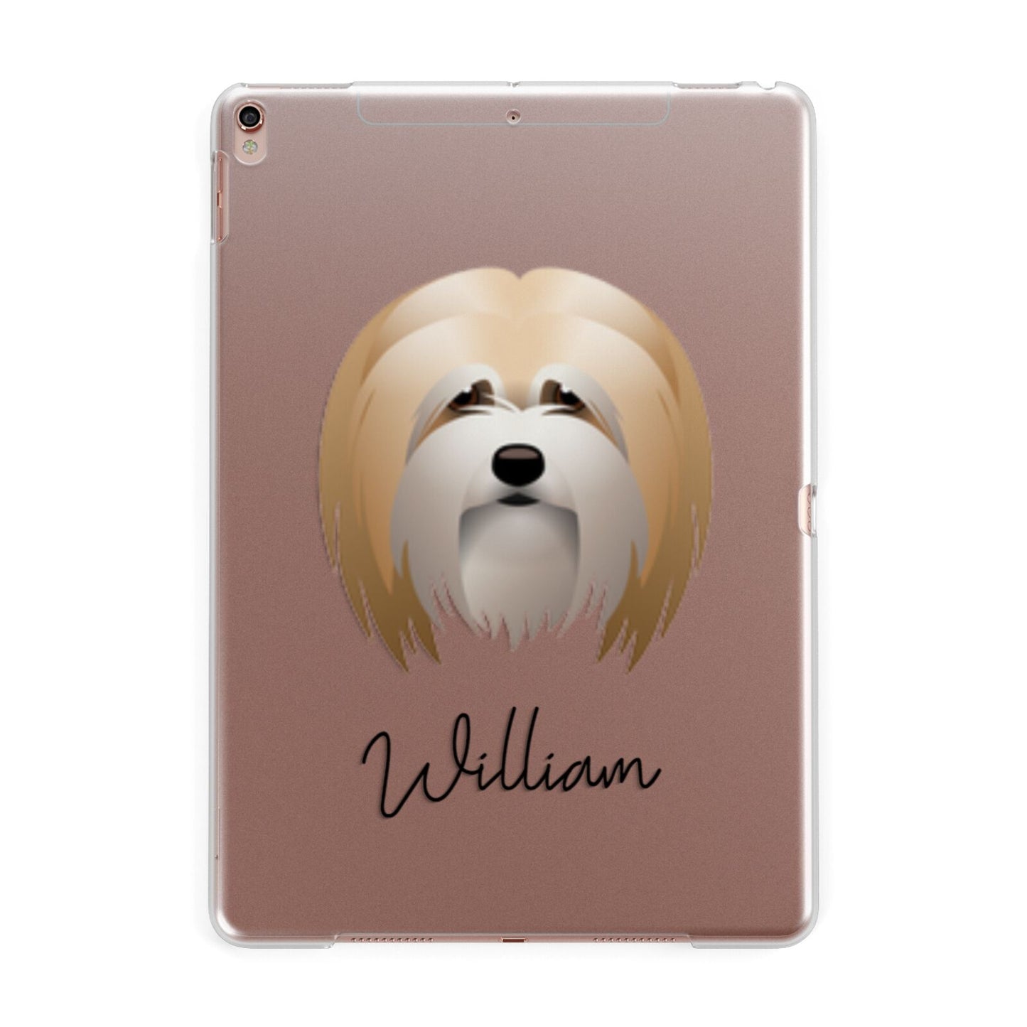 Lhasa Apso Personalised Apple iPad Rose Gold Case