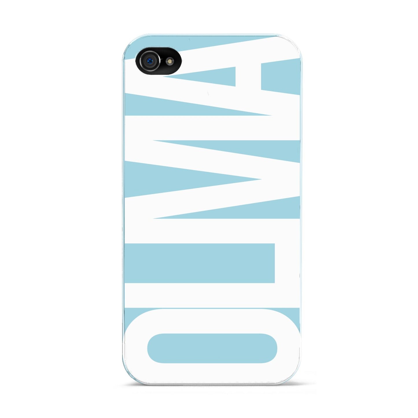 Light Blue with Bold White Name Apple iPhone 4s Case